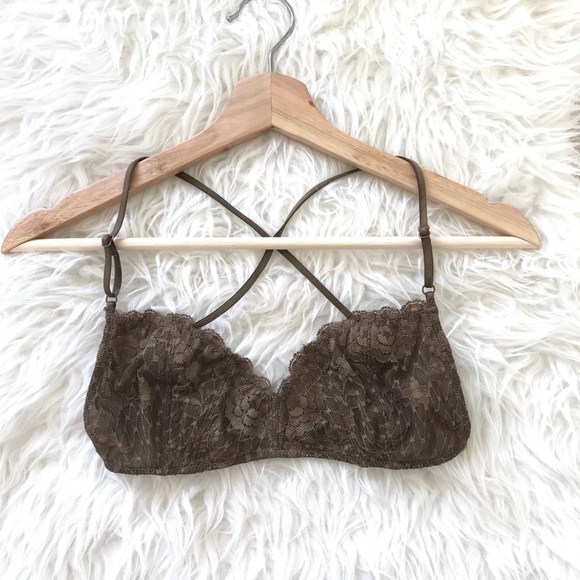 Free People Other - SOLD Free People Green Lace Bralette